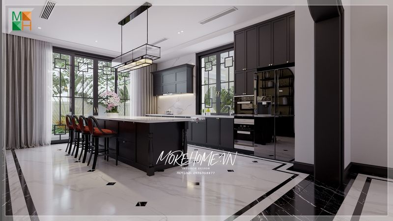 Ngây ngất và cuốn hút trước mẫu thiết kế không gian phòng bếp đẹp sang trọng tinh tế và cuốn hút cho tổ ấm của gia đình.